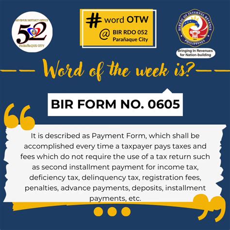 BIR Revenue District Office 052 .